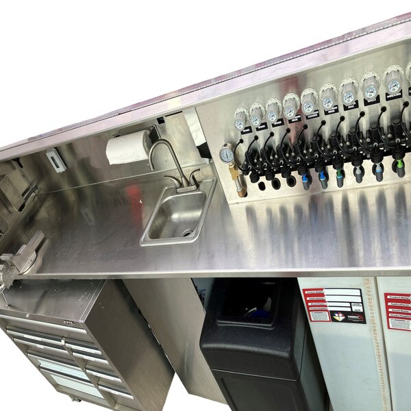 Close-up of workbench